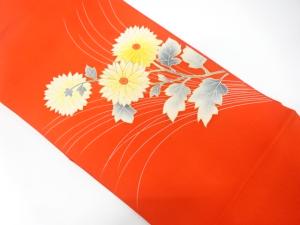 塩瀬　菊模様　刺繍　名古屋帯